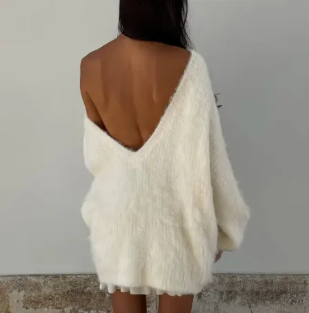 Esme - Fluffy Oversized Sweater Dress