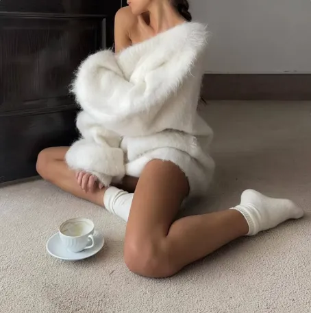 Esme - Fluffy Oversized Sweater Dress