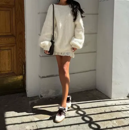 Esme - Fluffy Oversized Sweater Dress