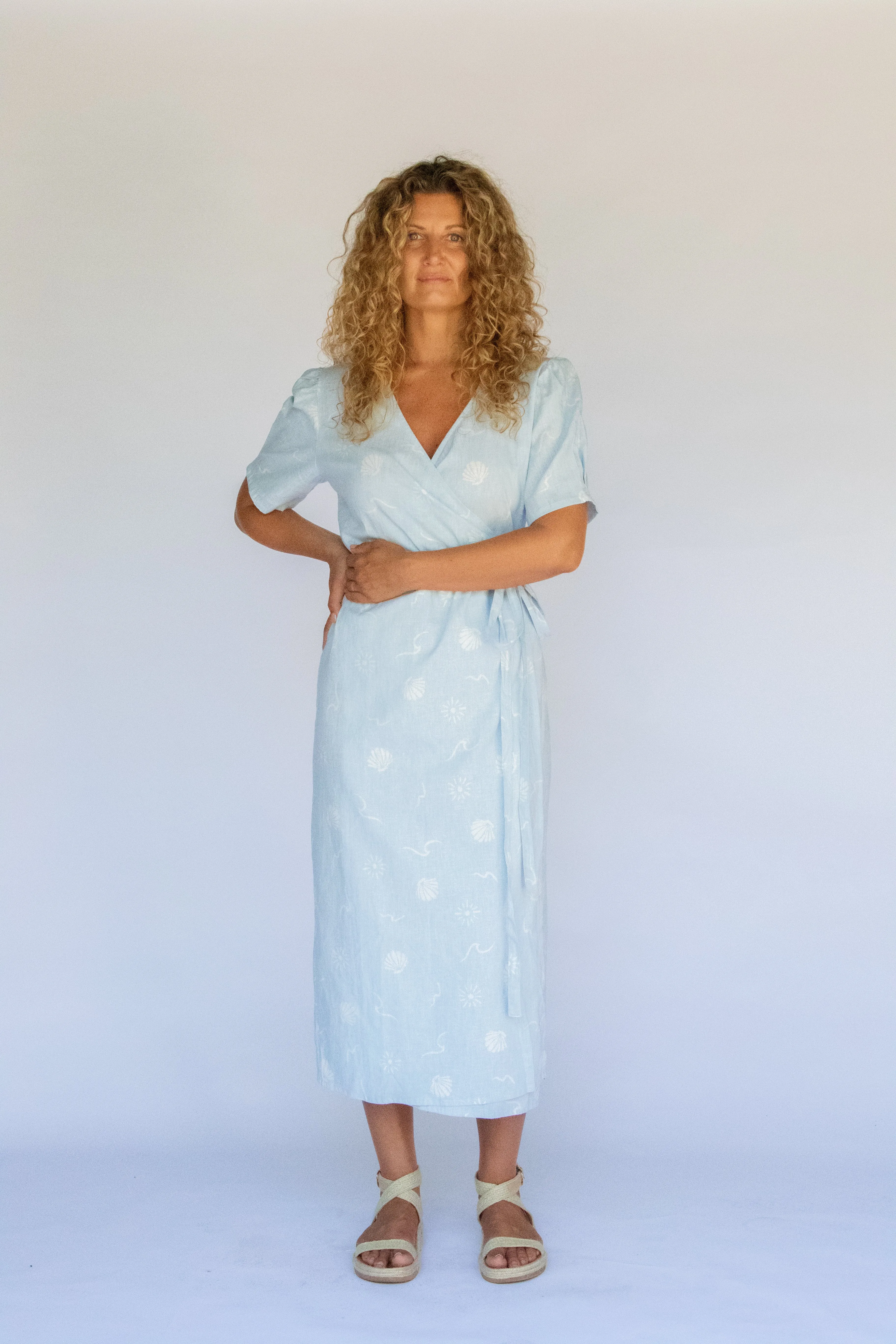 Estelle Wrap Dress // Sky Coast