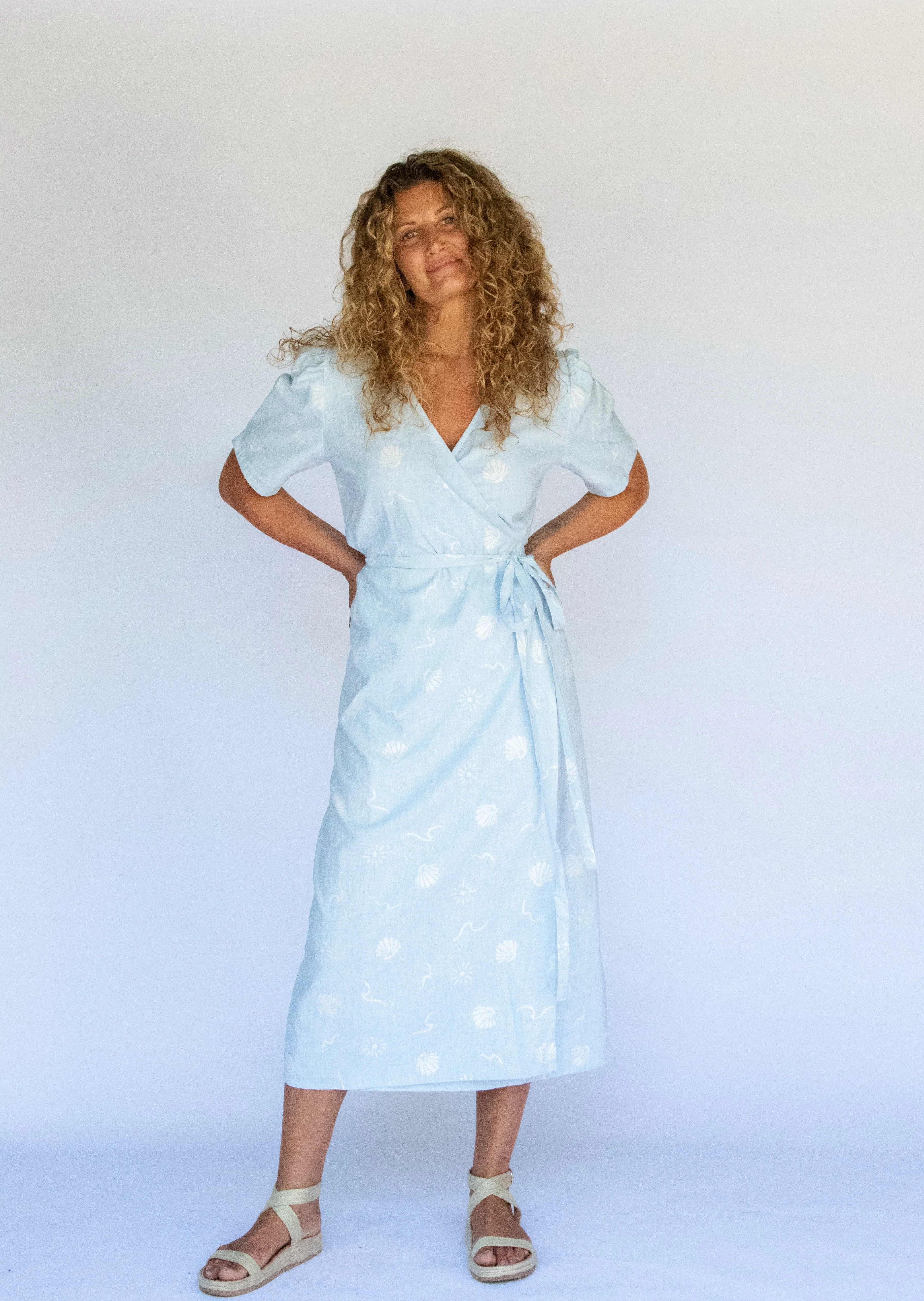 Estelle Wrap Dress // Sky Coast