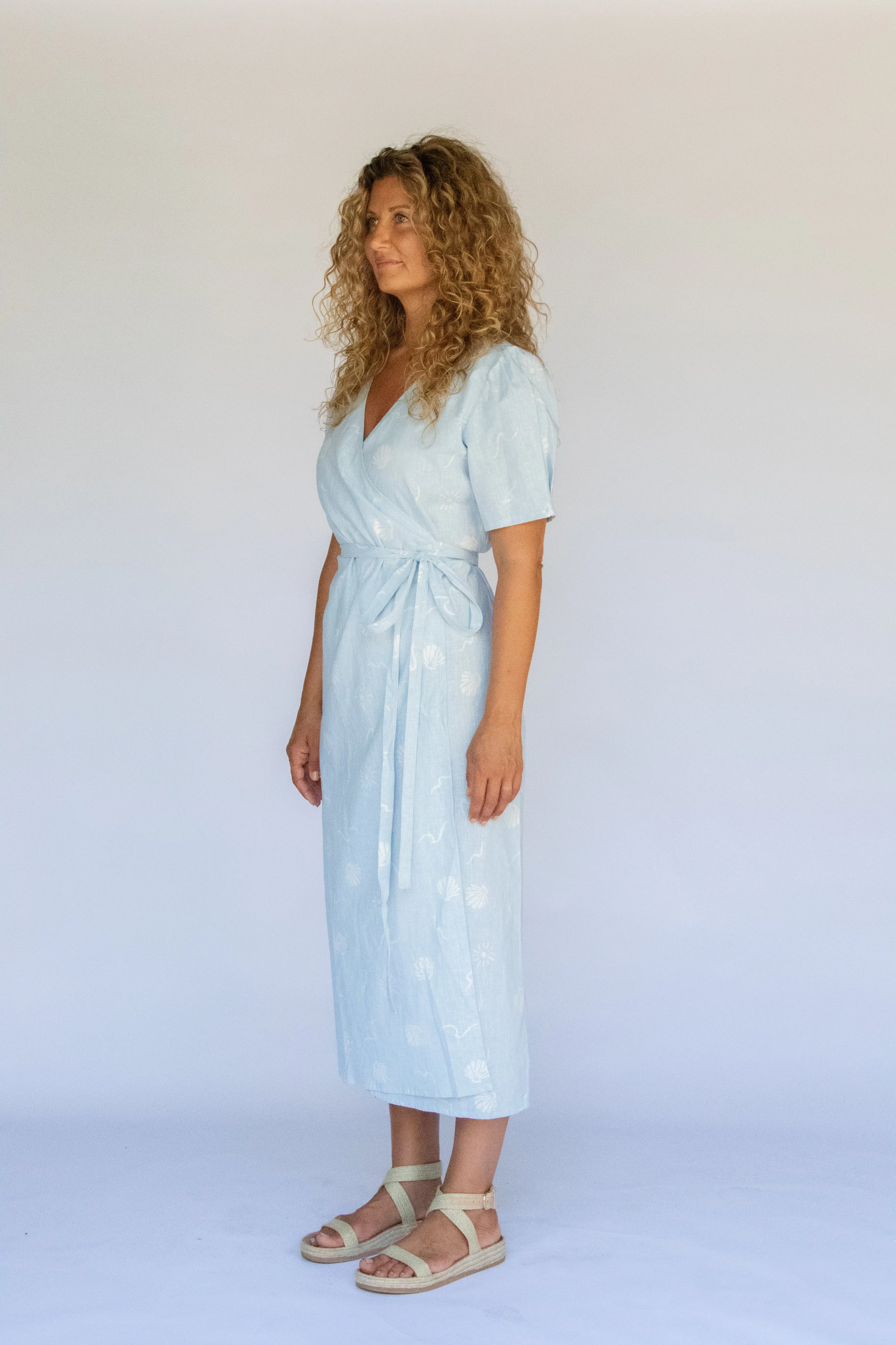 Estelle Wrap Dress // Sky Coast