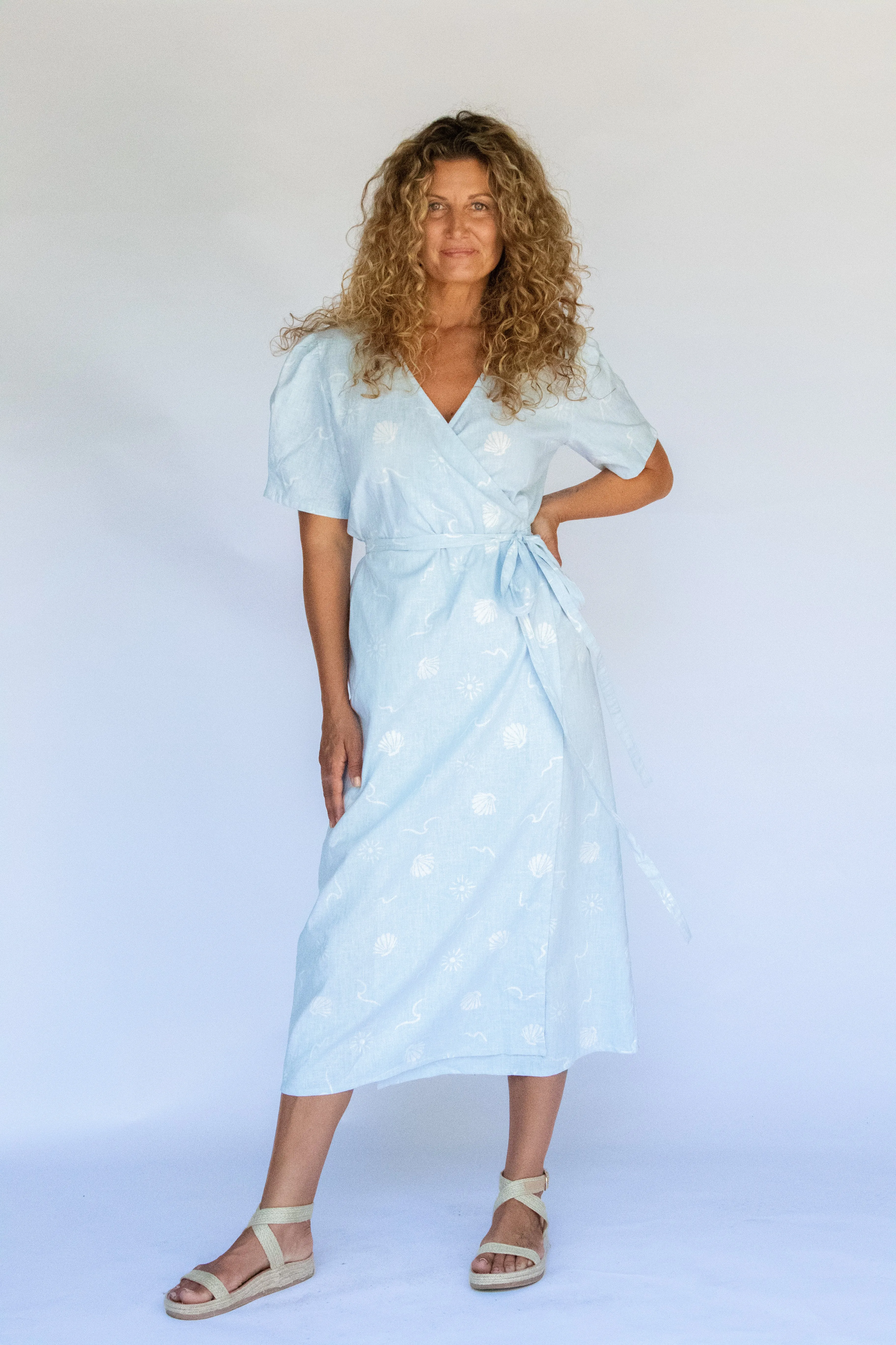 Estelle Wrap Dress // Sky Coast