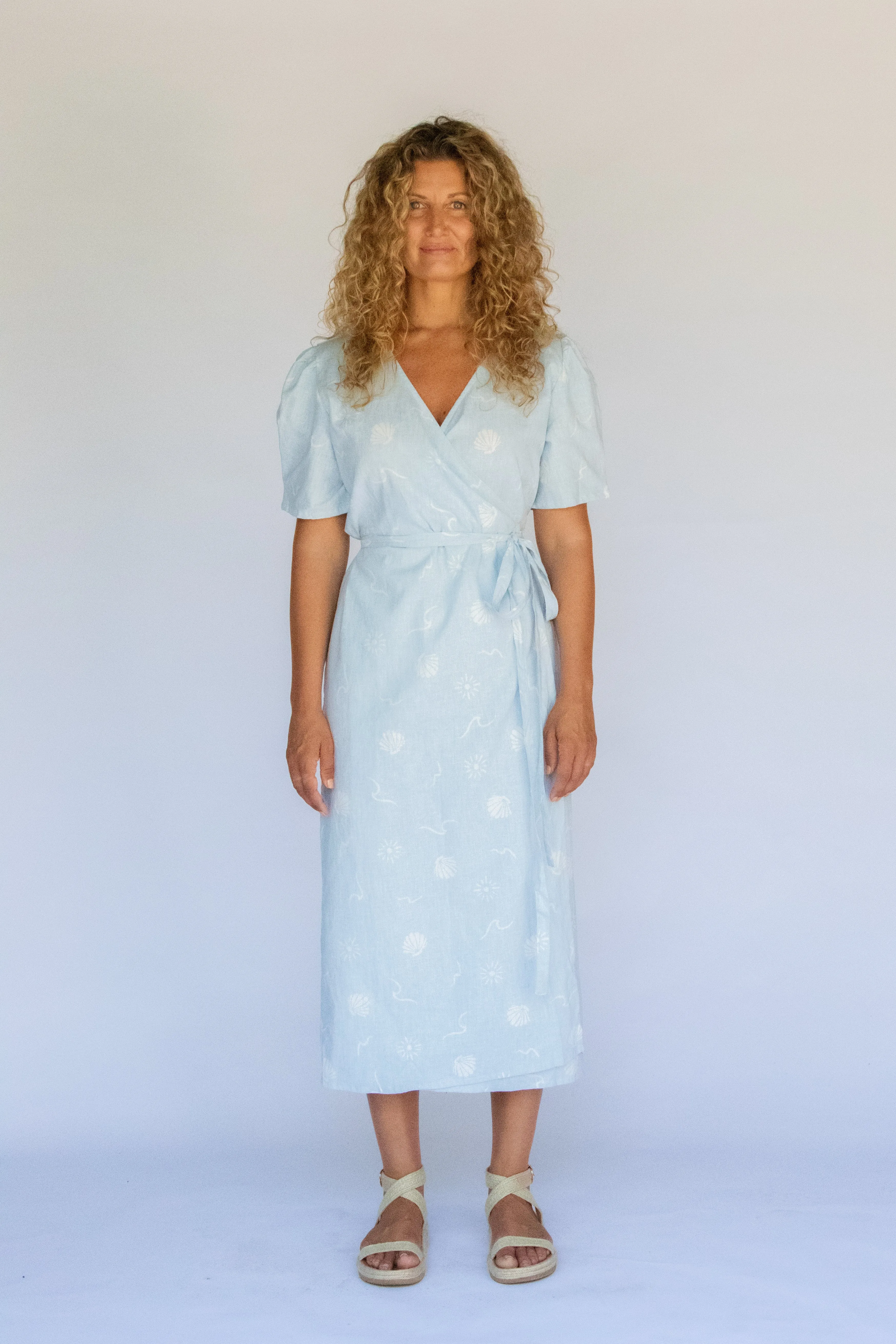 Estelle Wrap Dress // Sky Coast