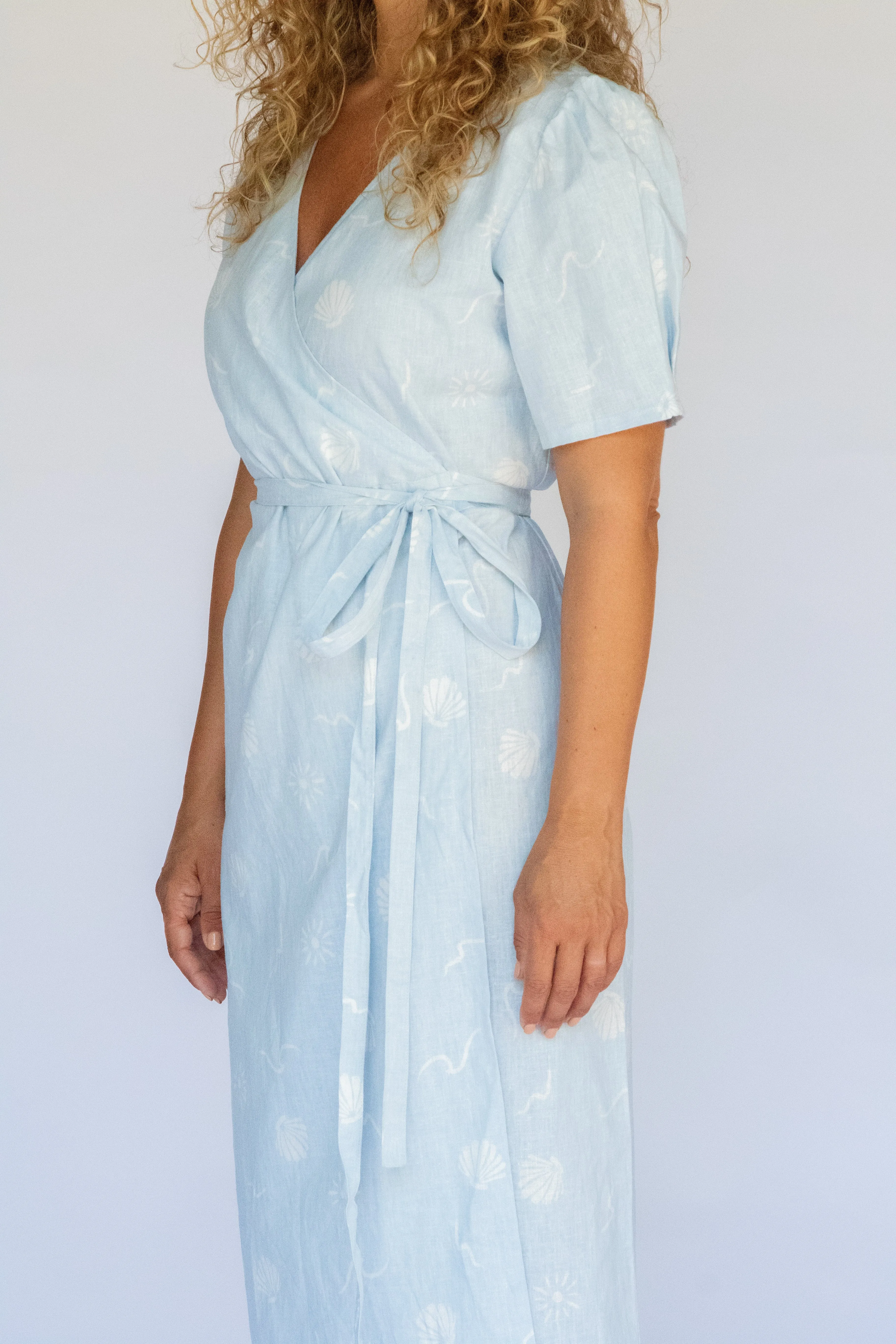 Estelle Wrap Dress // Sky Coast