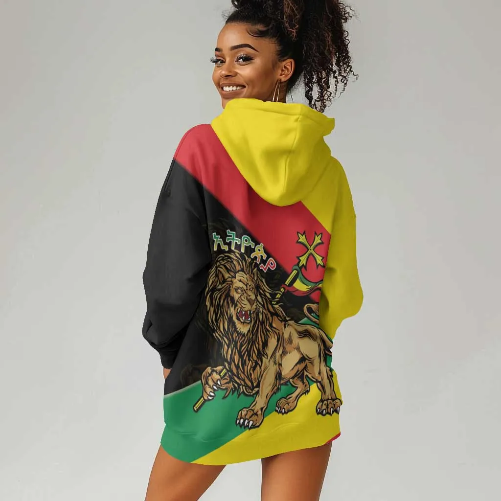 Ethiopia Lion of Judah Hoodie Dress Ethiopia Empire 1270-1974 LT15