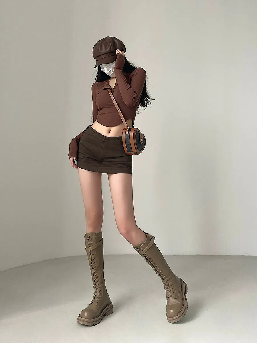 European and American Sexy Low Waist Safety Pants for Exposure-Proof Skirt
