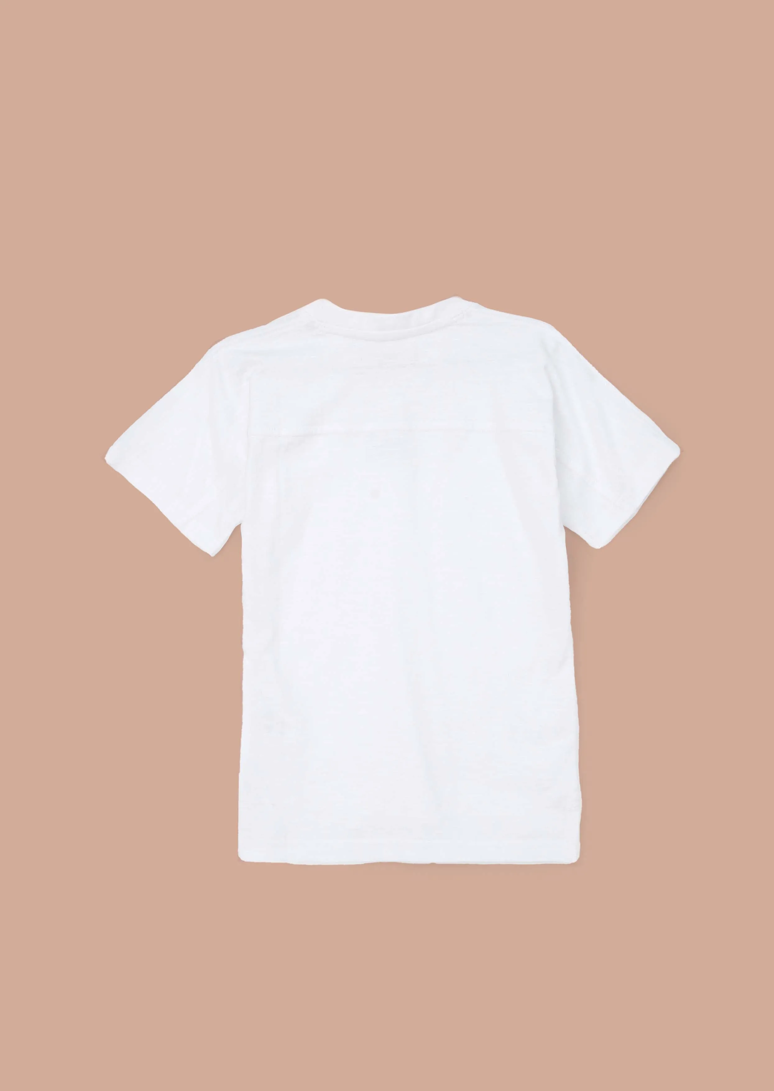 Evan White Panelled T Shirt
