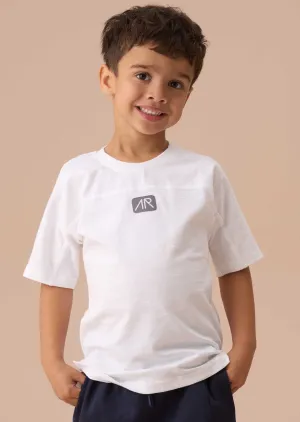 Evan White Panelled T Shirt