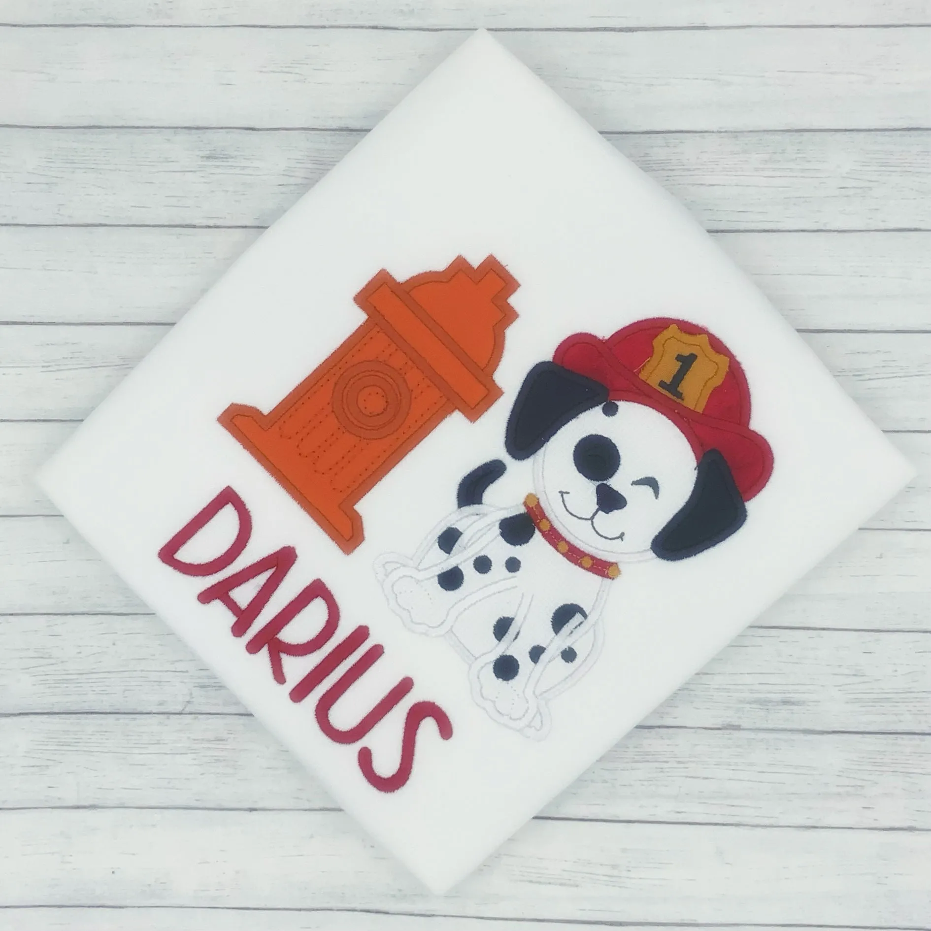 Firefighter Dalmatian - Name Shirt