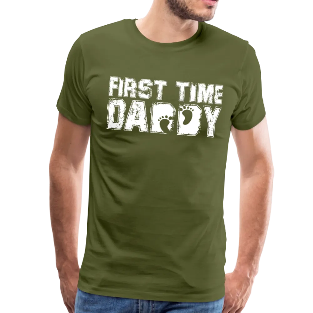 First Time Daddy Men's Premium T-Shirt (CK1496)
