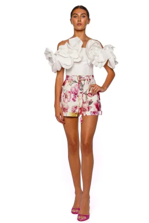 Fleur Collage Floral Belted Short