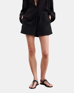 FRANCES SILK SHORT IN BLACK