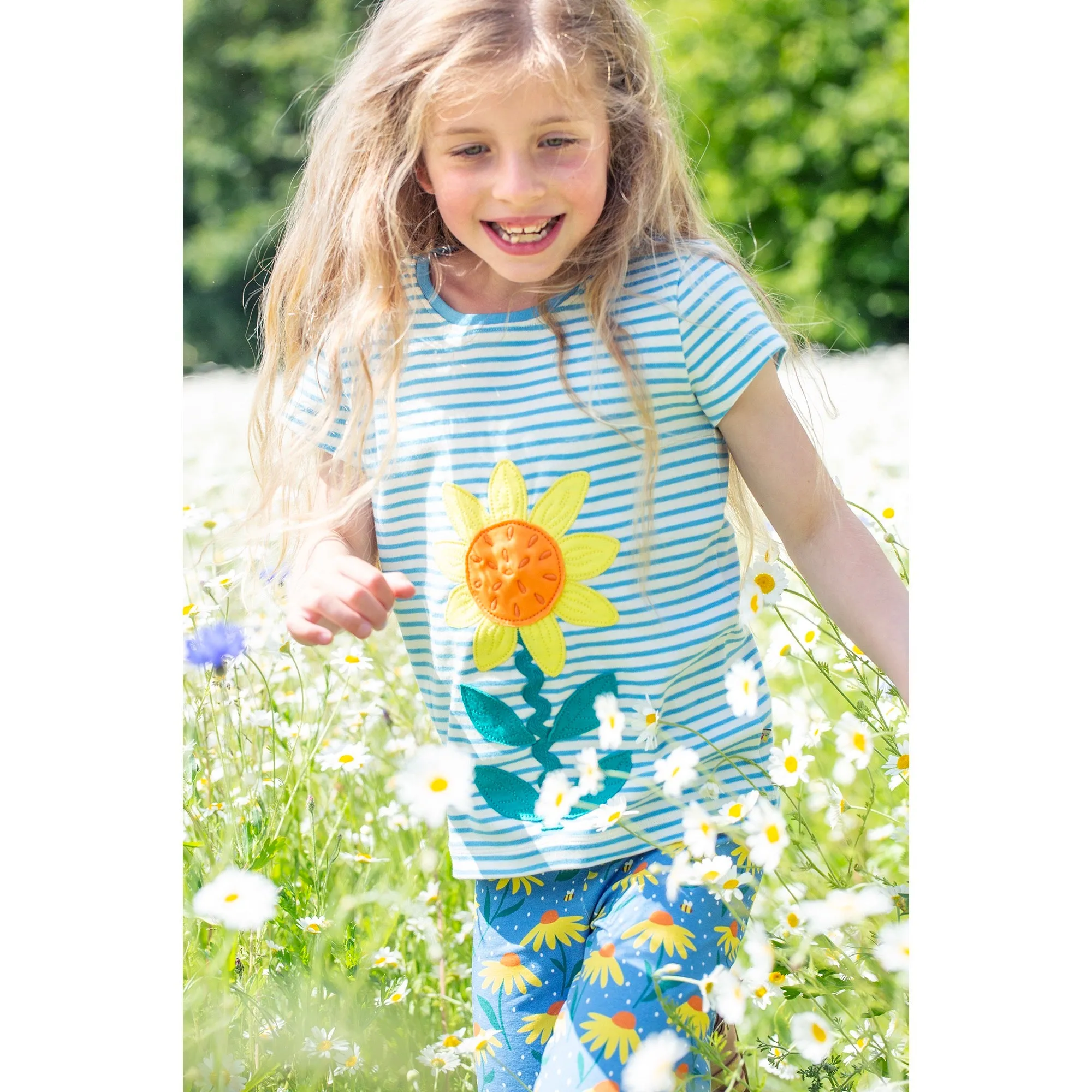 Frugi Camille Echinacea T-Shirt Pe1bk