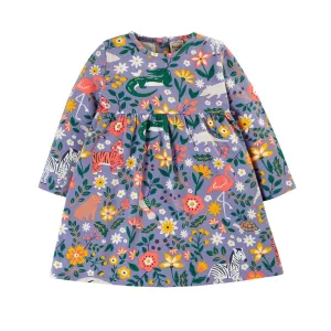 Frugi Dee Infant Dress 500137A4rffr Rainforest Friends
