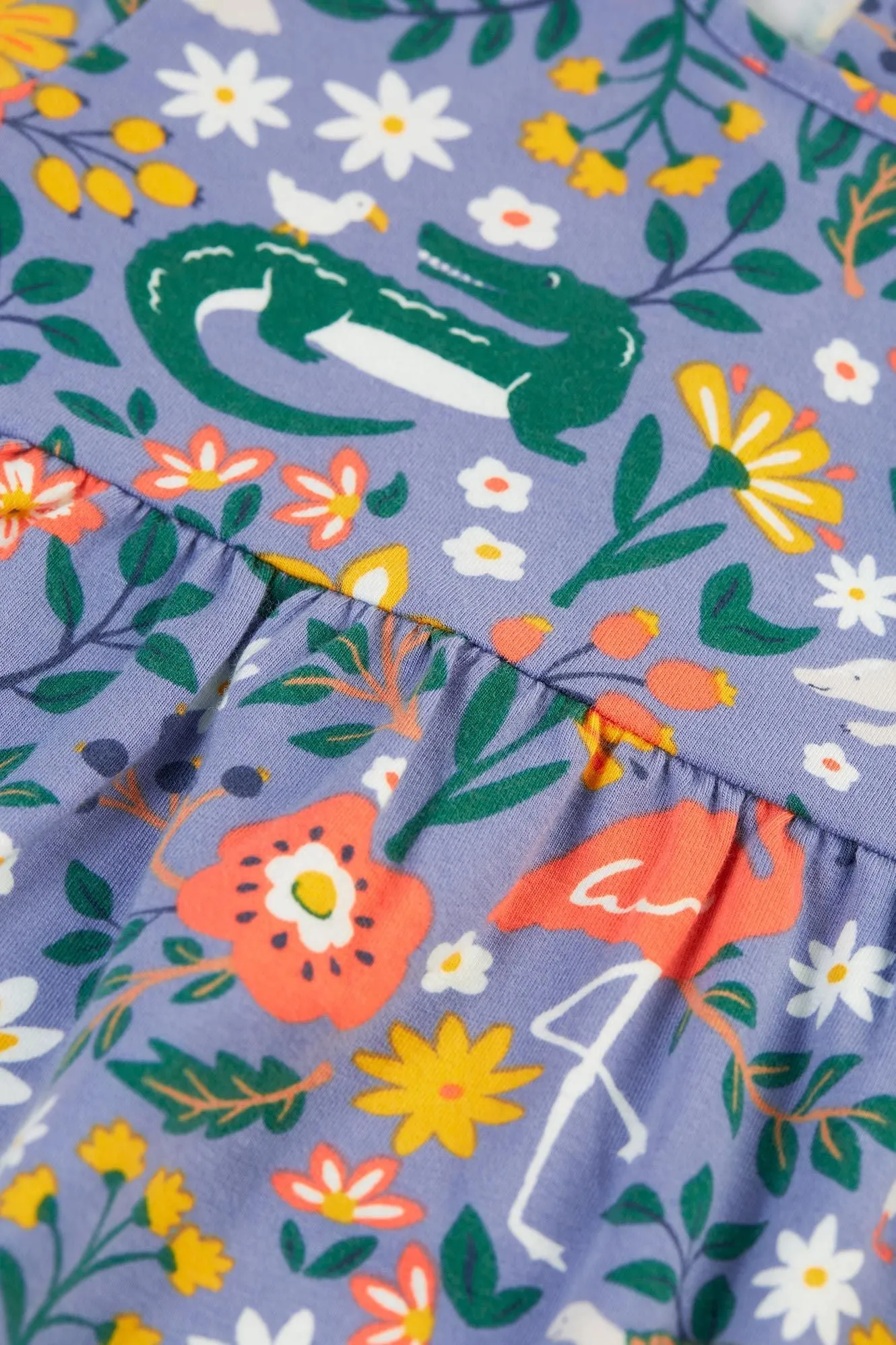 Frugi Dee Infant Dress 500137A4rffr Rainforest Friends
