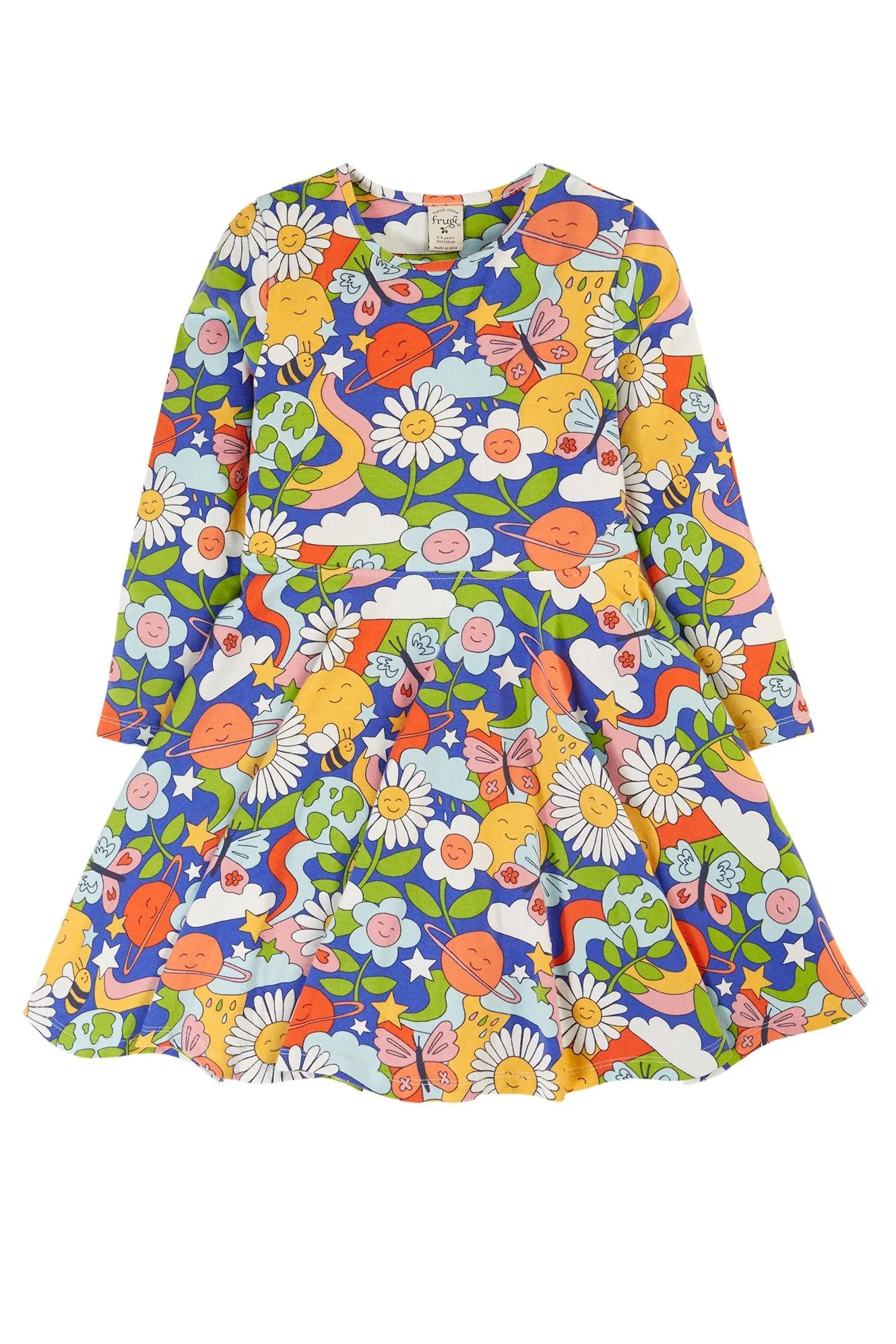 Frugi Sofia Skater Dress 500028A4rtrh Retro Happy