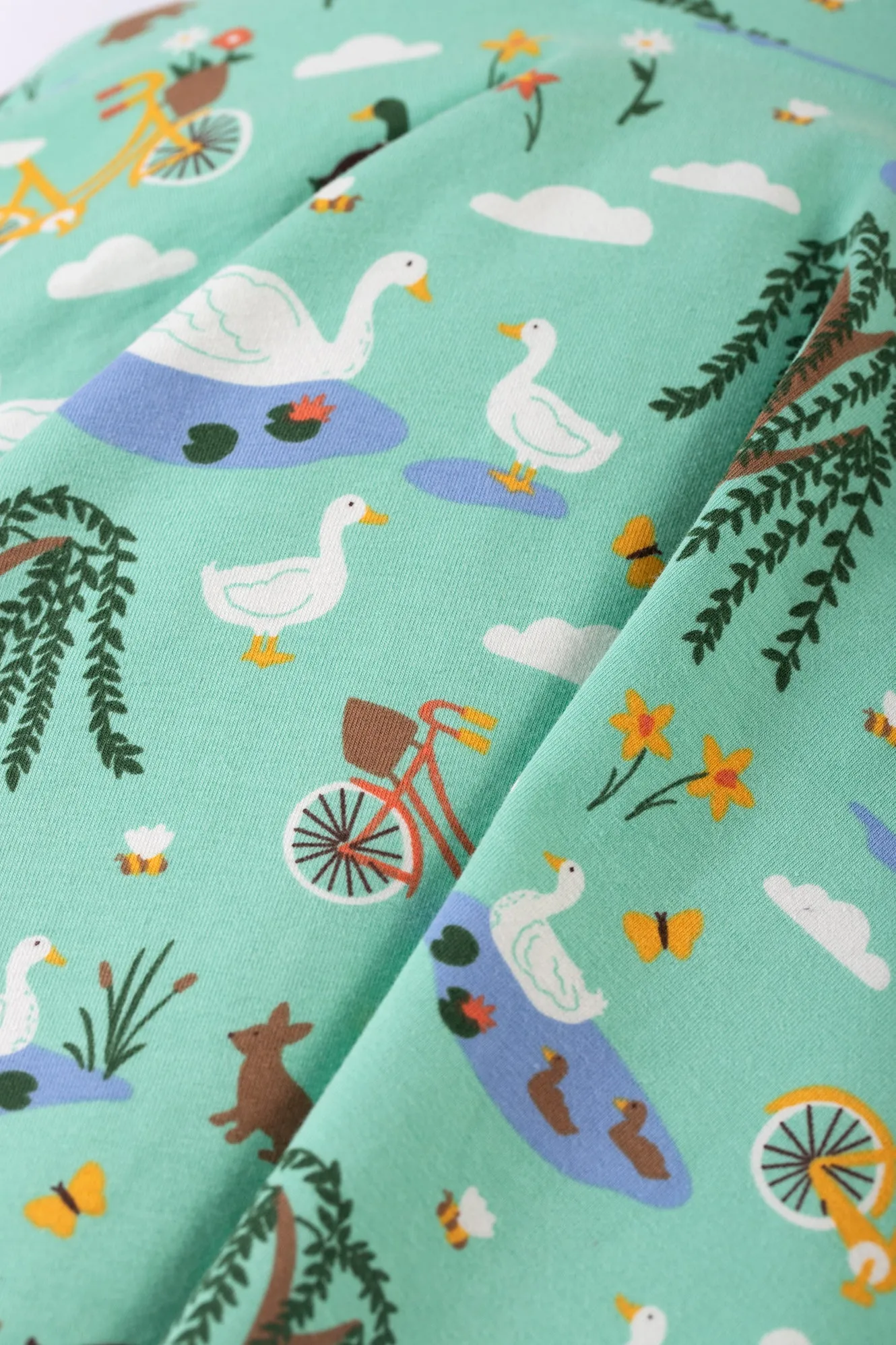 Frugi Spring Skater Dress Duck Pond