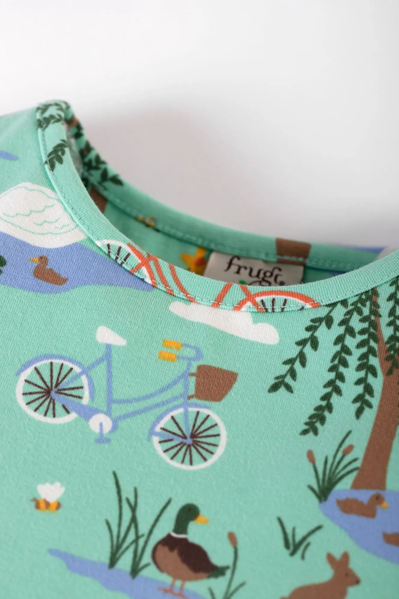 Frugi Spring Skater Dress Duck Pond