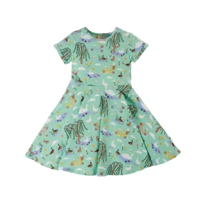 Frugi Spring Skater Dress Duck Pond