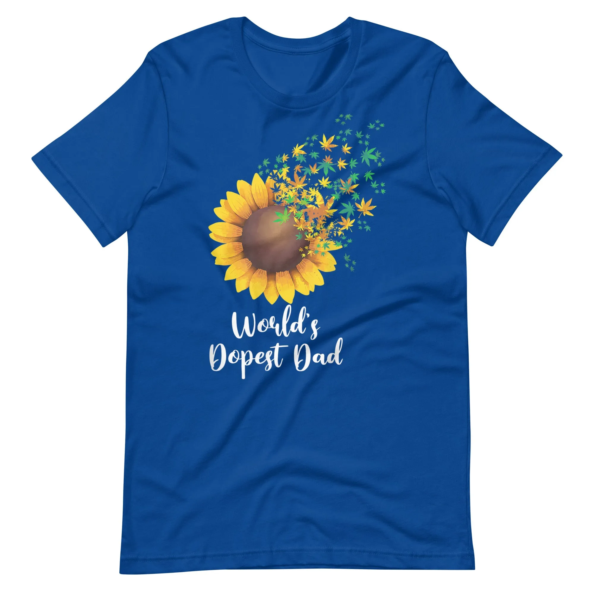 Funny-Worlds-Dopest-Dad-Gift-Cool-Sunflower-Weed t-shirt