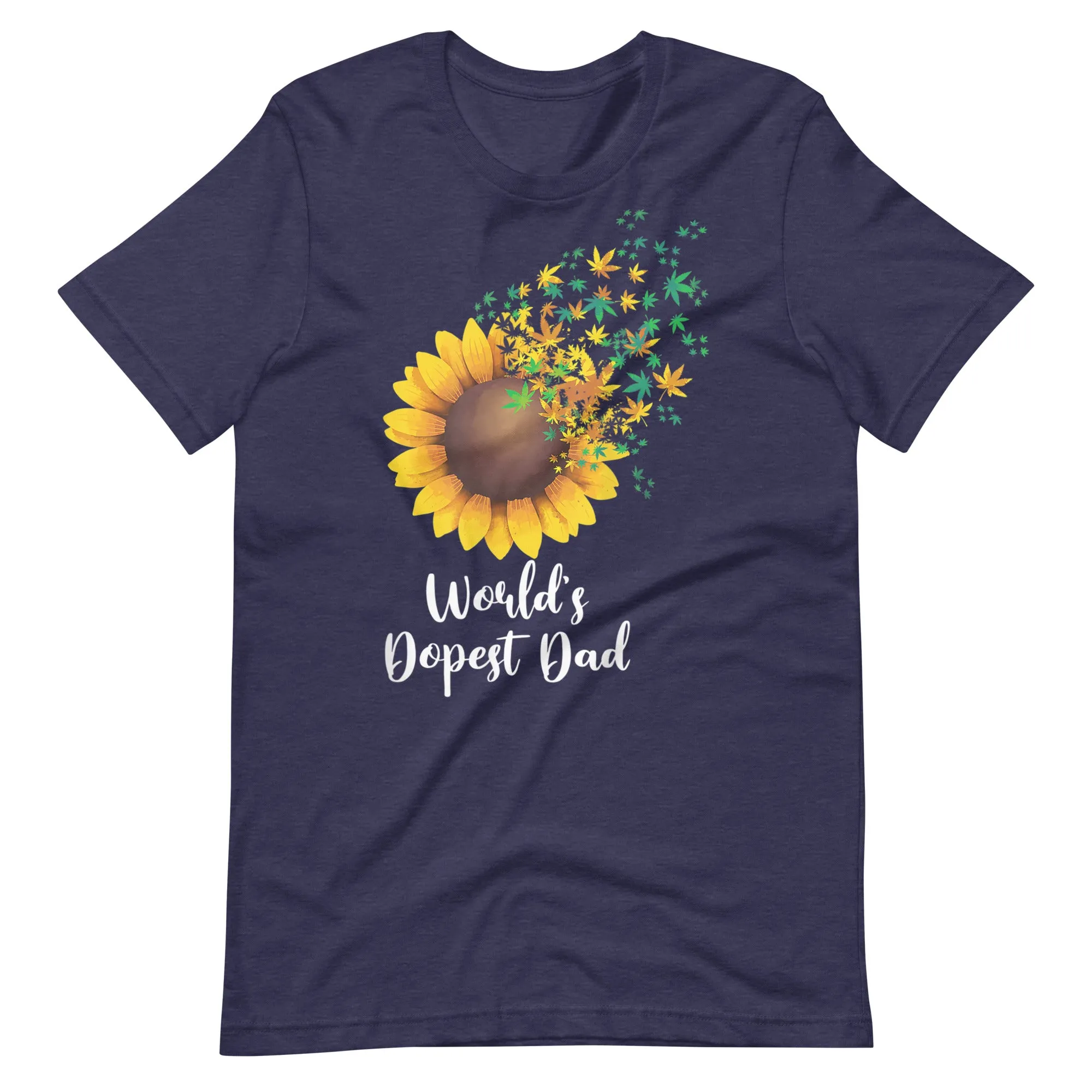 Funny-Worlds-Dopest-Dad-Gift-Cool-Sunflower-Weed t-shirt