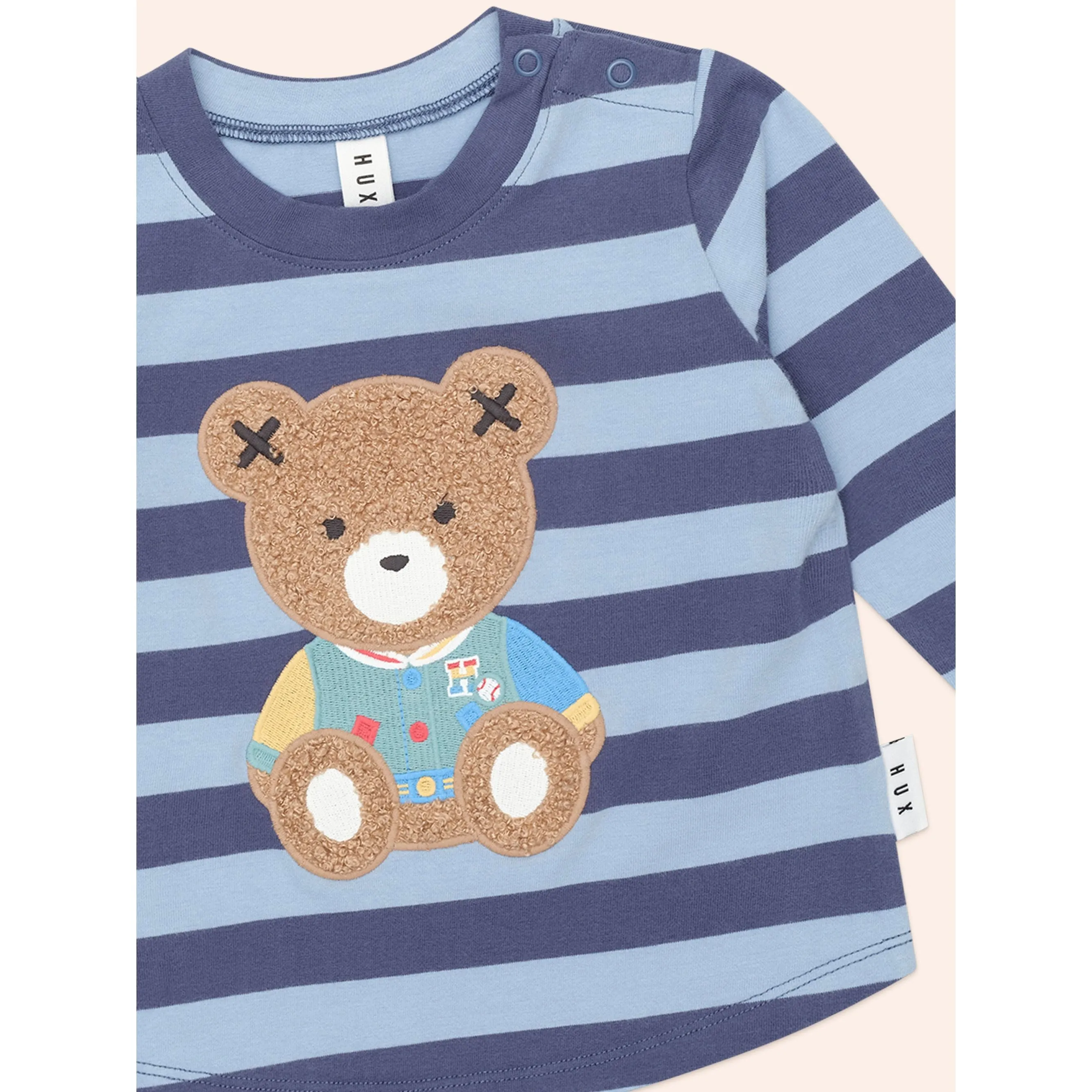 Furry Hux Blue Stripe Bear Top