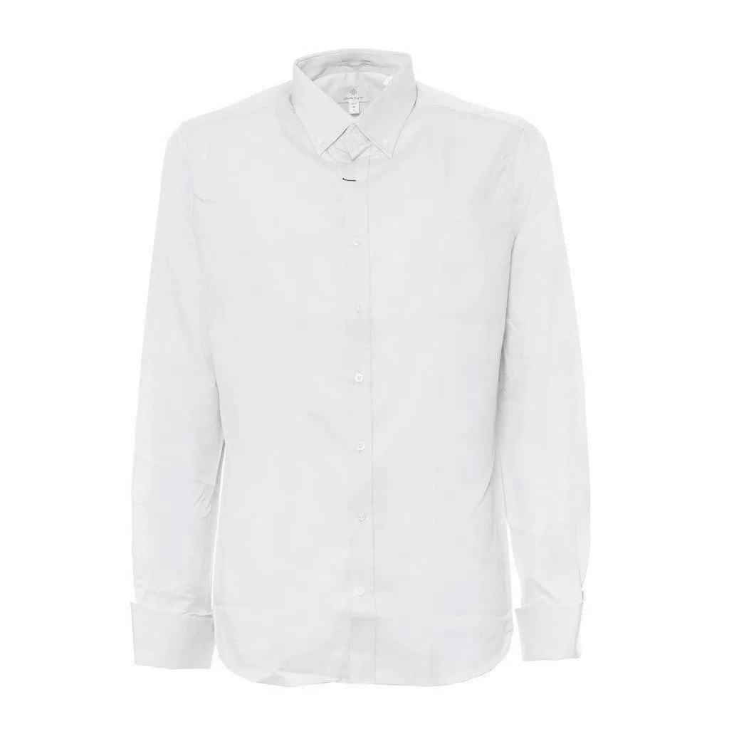 GANT DIAMOND G Men's White Dobby Textured Shirt FSP 380002 Size 39 $225 NWT