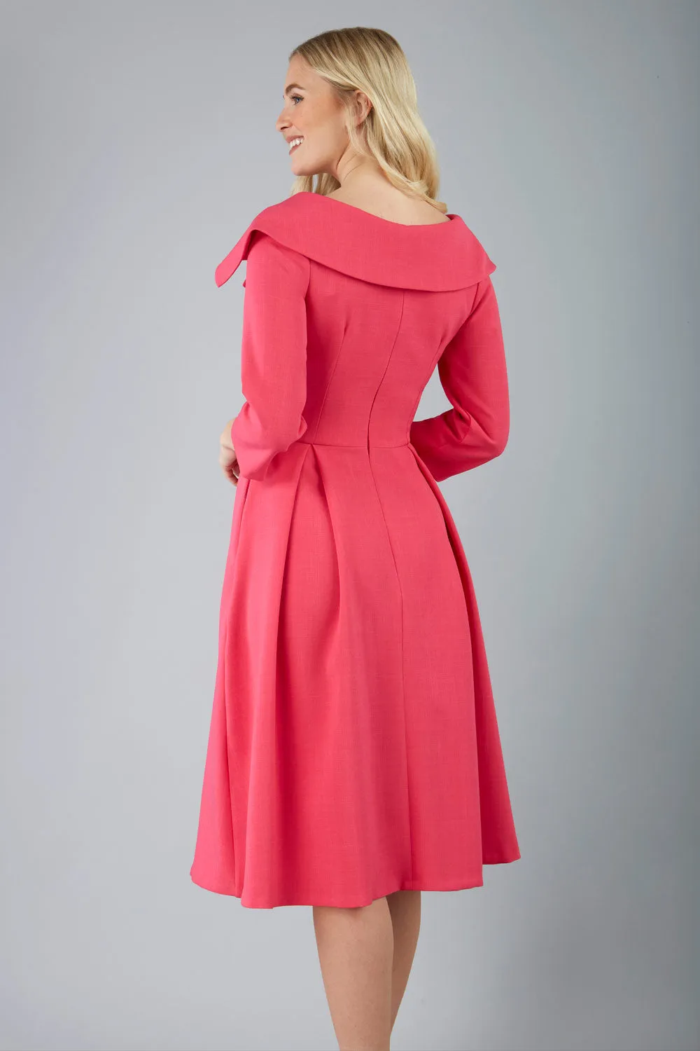 Gatsby Sleeved Oversized Collar Swing Dress
