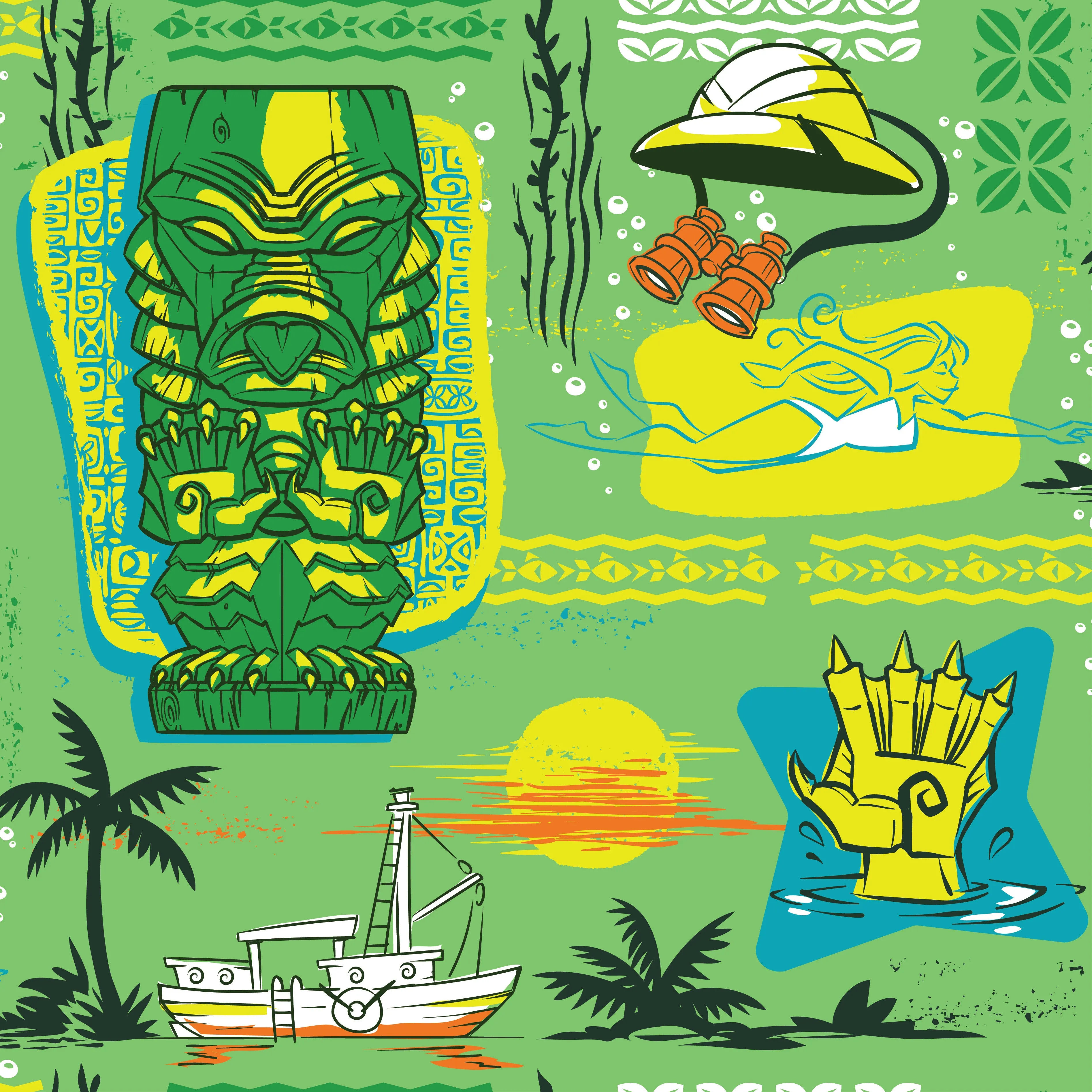 Gill-Man Men's Aloha Shirt