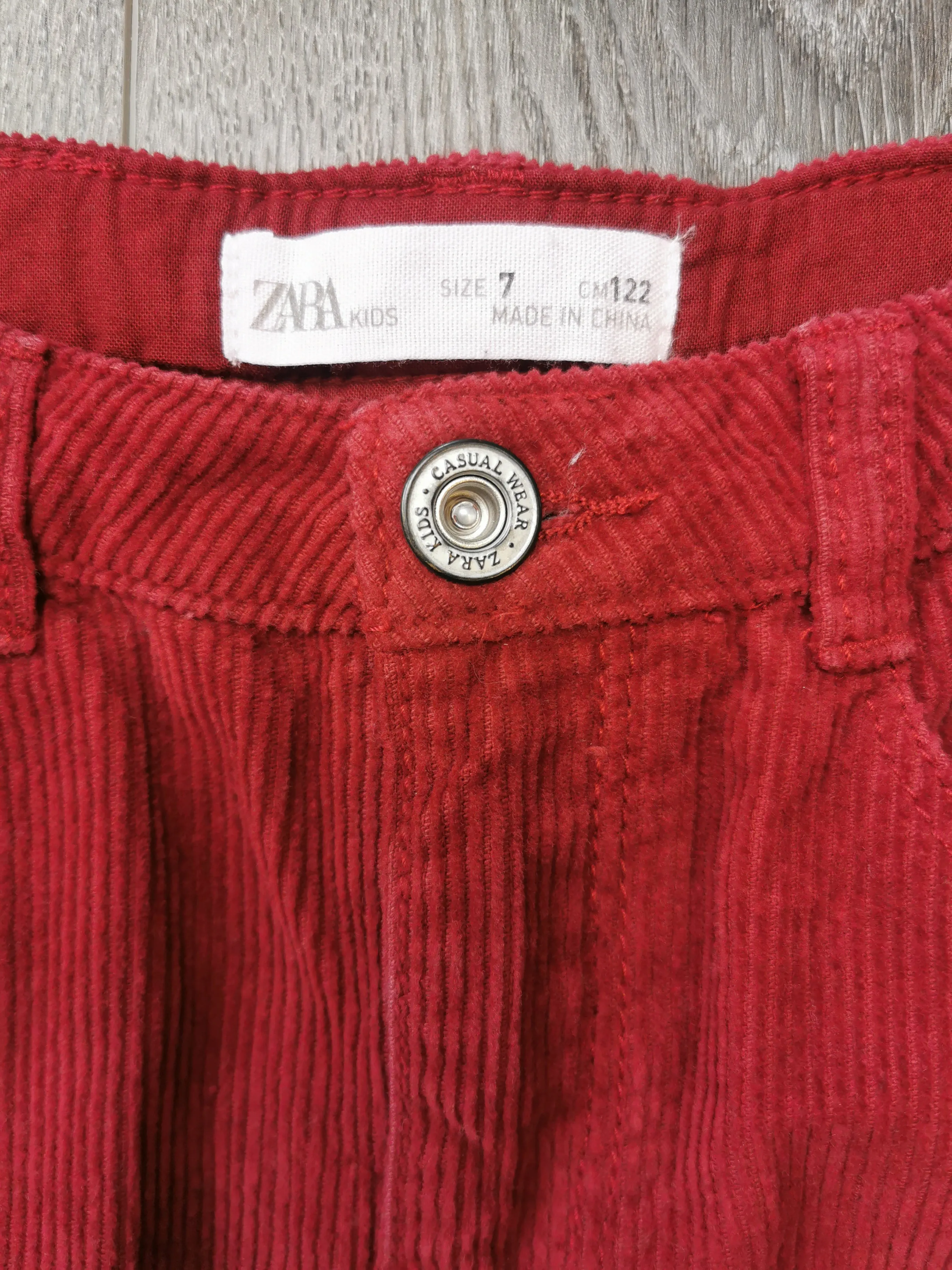 GIRL SIZE 7 YEARS - ZARA KIDS, Courdory Skirt, Raw Edge EUC B52
