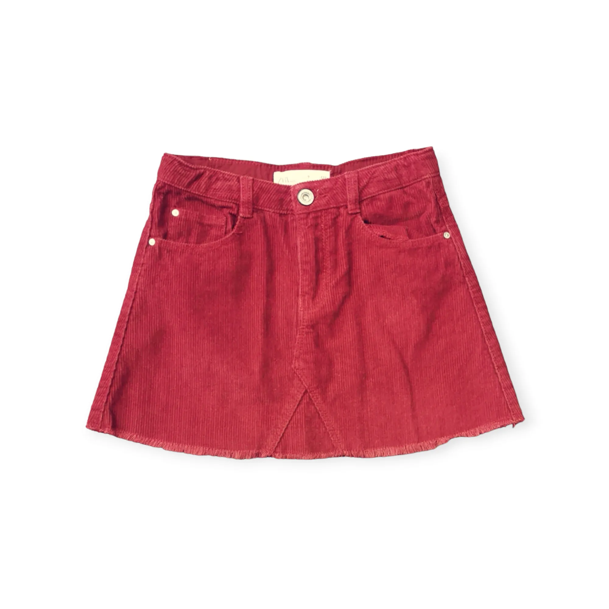 GIRL SIZE 7 YEARS - ZARA KIDS, Courdory Skirt, Raw Edge EUC B52