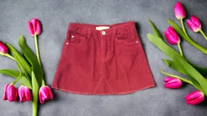 GIRL SIZE 7 YEARS - ZARA KIDS, Courdory Skirt, Raw Edge EUC B52