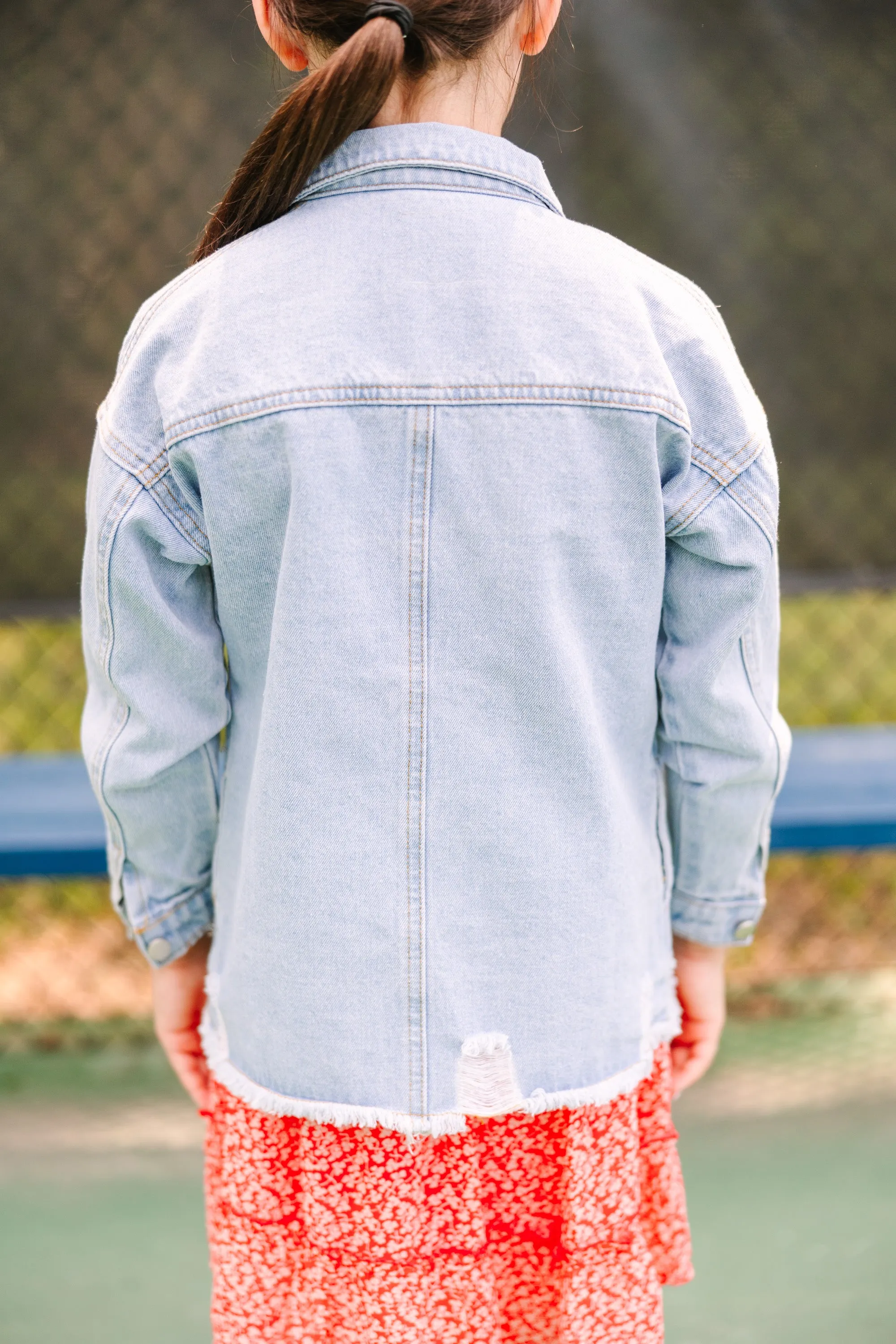 Girls: Be Yourself Light Wash Denim Jacket