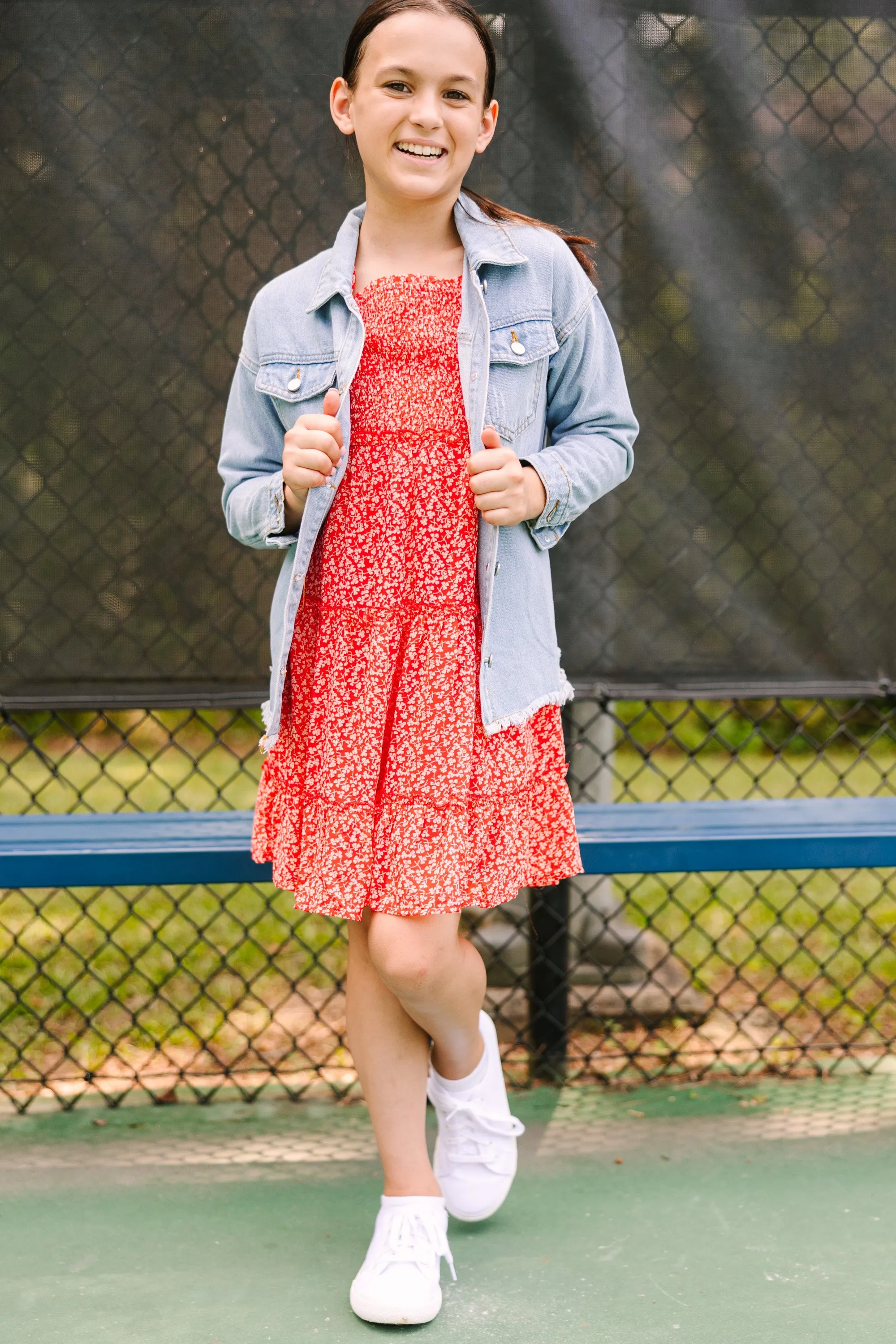 Girls: Be Yourself Light Wash Denim Jacket