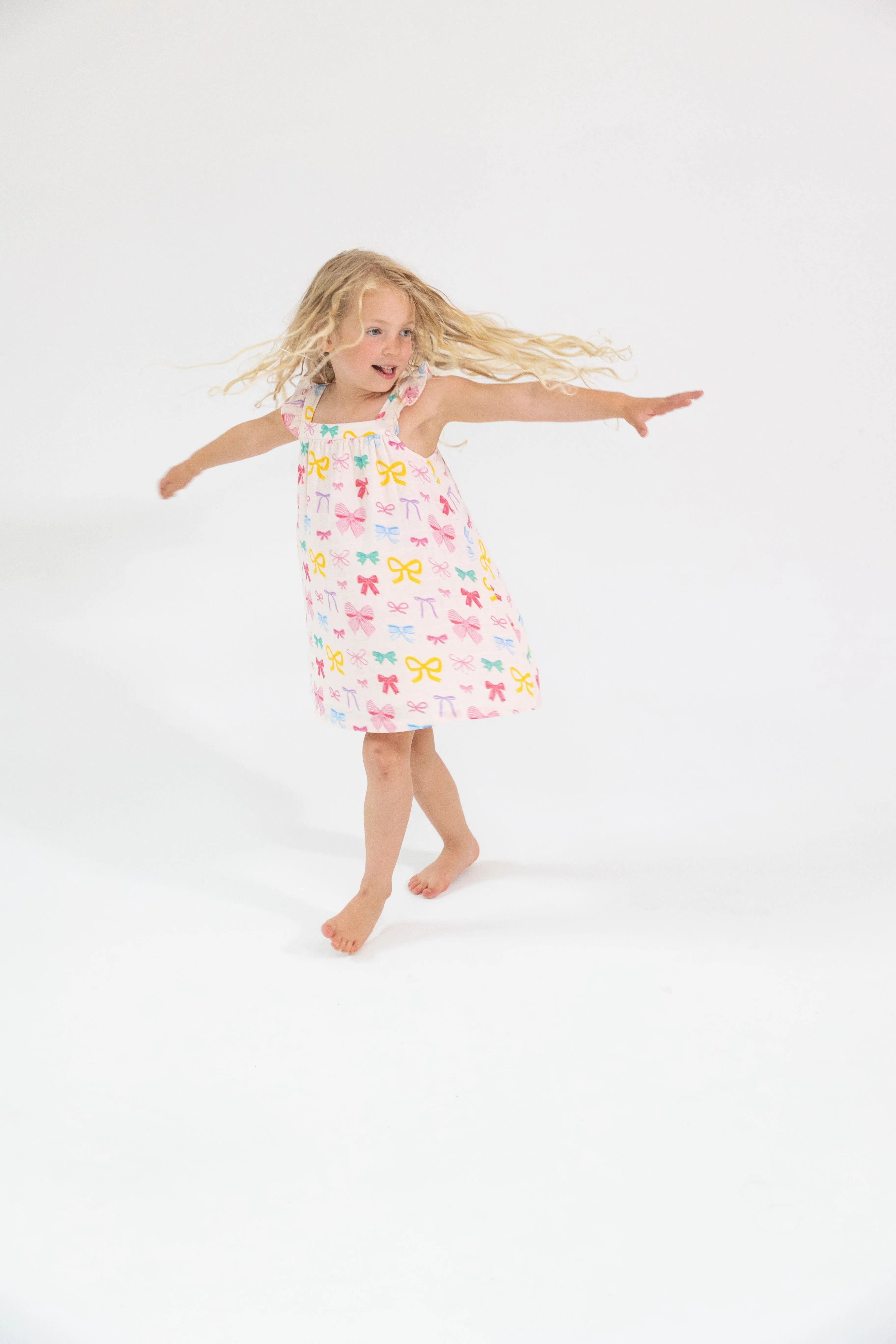 Girls Dresses | Sundress- Colorful Bows | Angel Dear