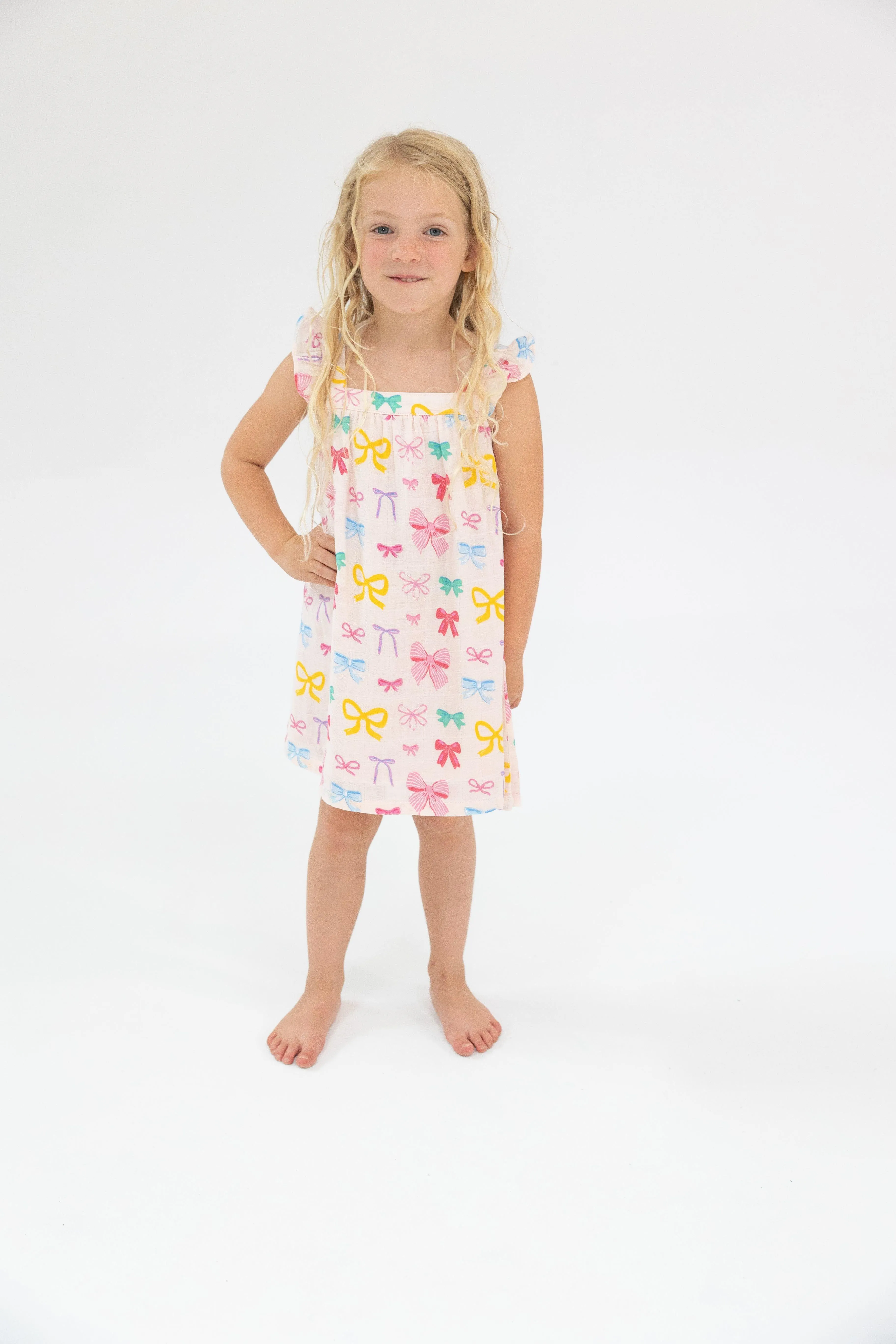 Girls Dresses | Sundress- Colorful Bows | Angel Dear