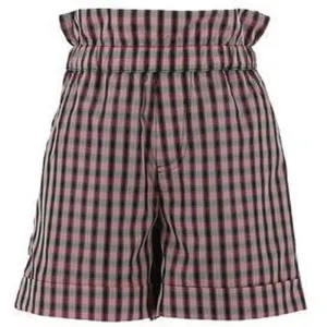 Girls Pink & Black Gingham Shorts