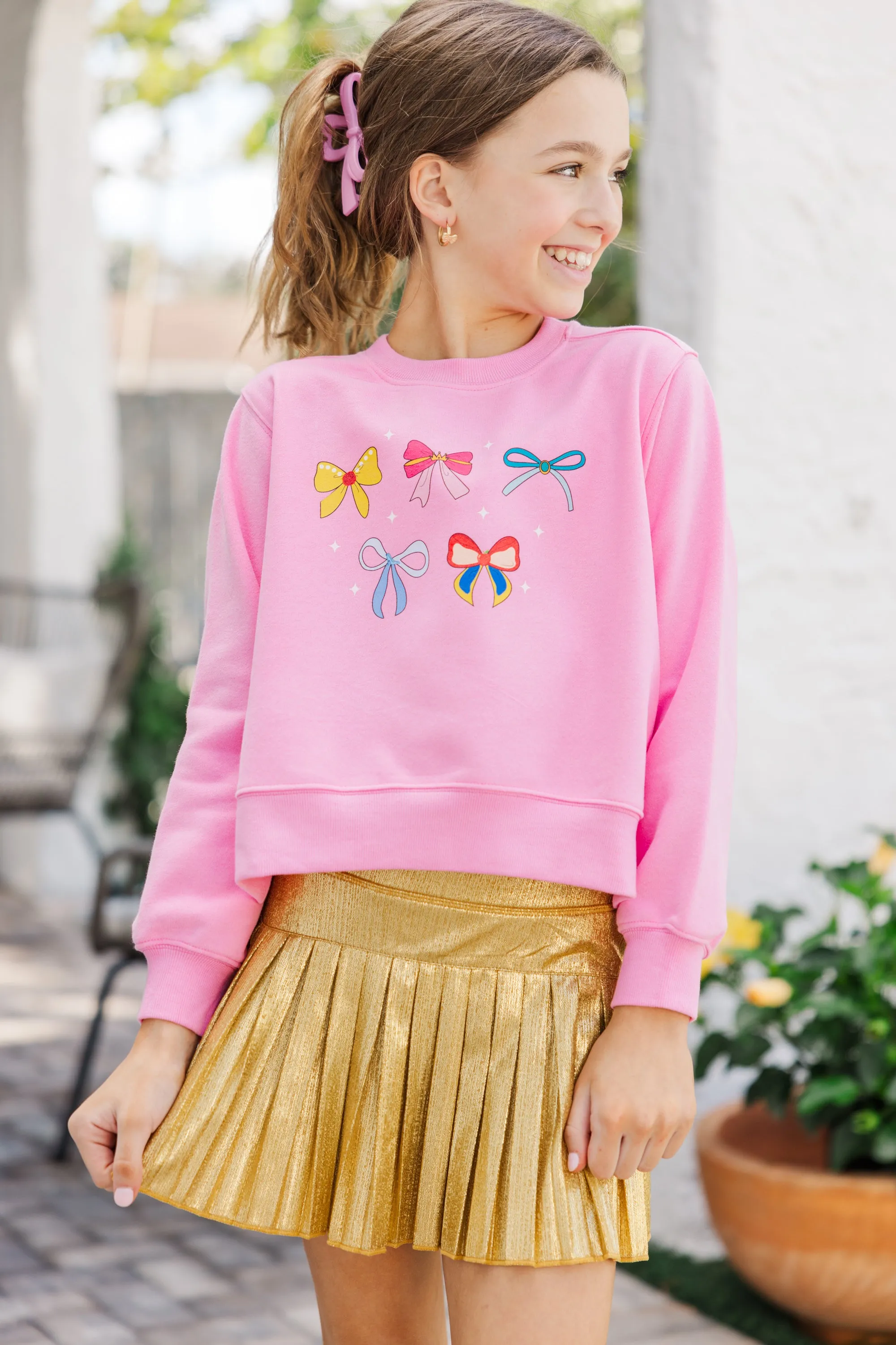 Girls: Princess Era Pink Graphic Sweatshirt