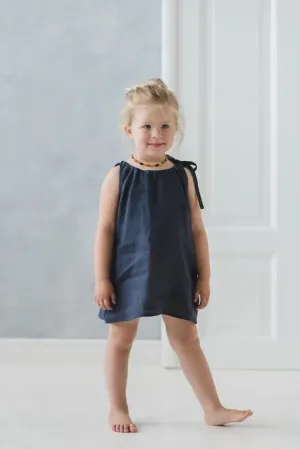 Girls Summer Linen Dress