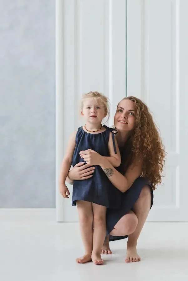 Girls Summer Linen Dress