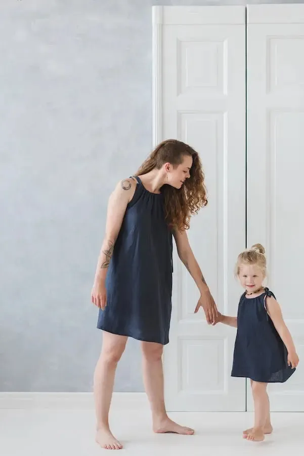 Girls Summer Linen Dress