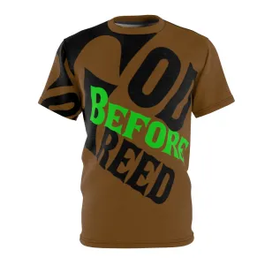 God Before Greed ( Army ) Unisex AOP Cut & Sew Tee