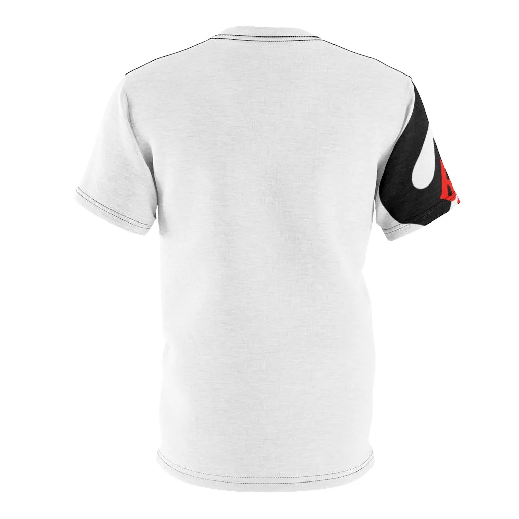 God Before Greed (Red) Unisex AOP Cut & Sew Tee