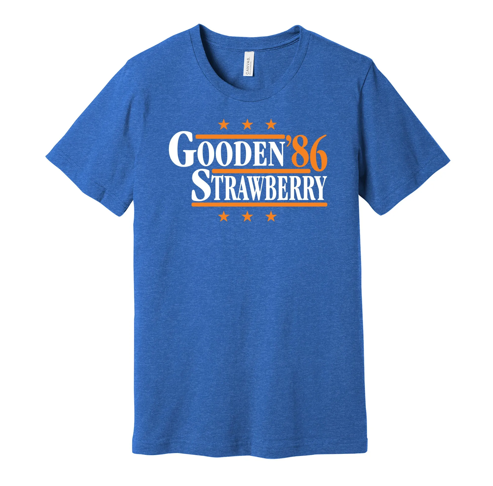 Gooden & Strawberry '86 - New York Baseball Legends Political Campaign Parody T-Shirt - Hyper Than Hype Shirts