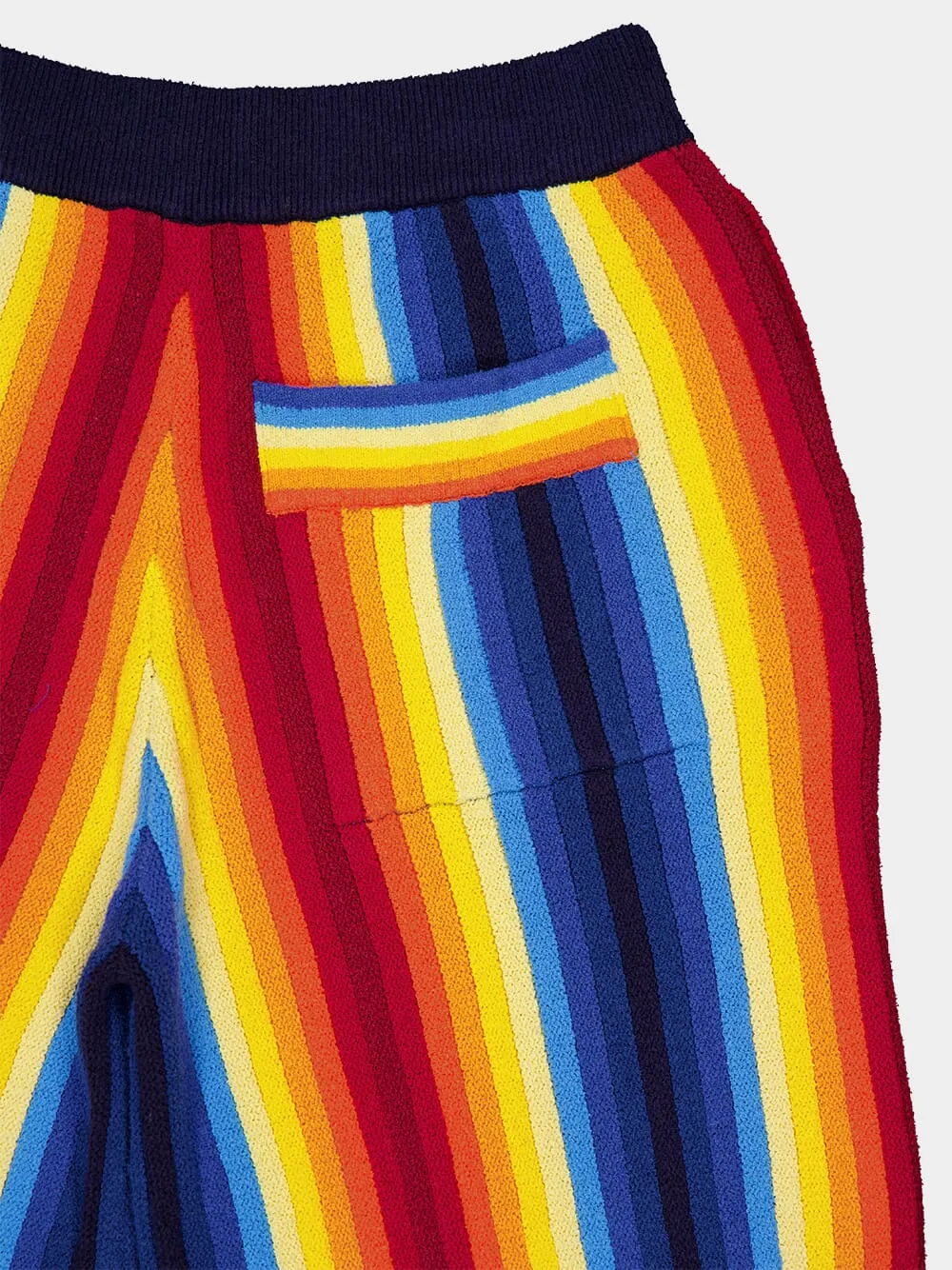 Gradient Towelling Effect Cotton Shorts