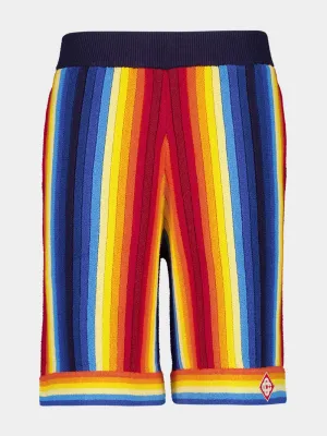 Gradient Towelling Effect Cotton Shorts