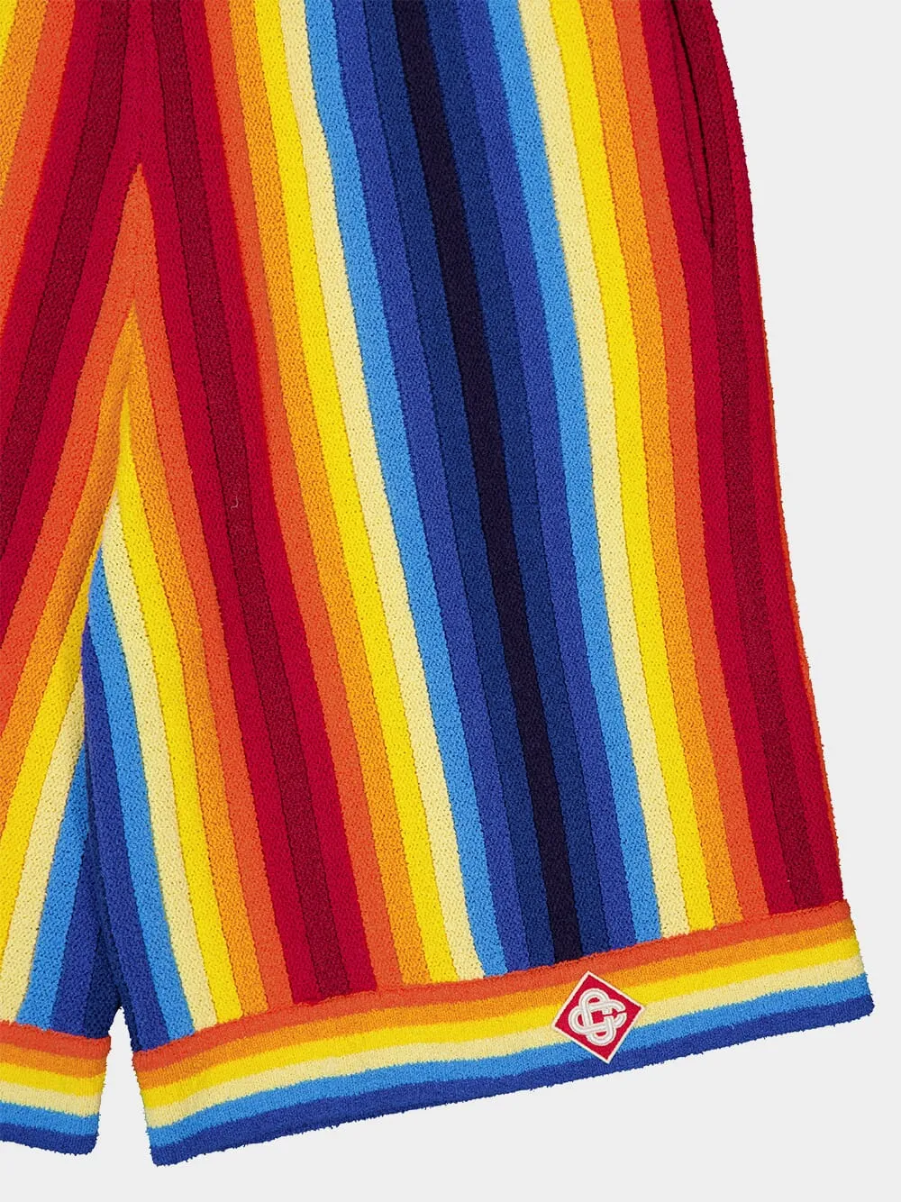 Gradient Towelling Effect Cotton Shorts