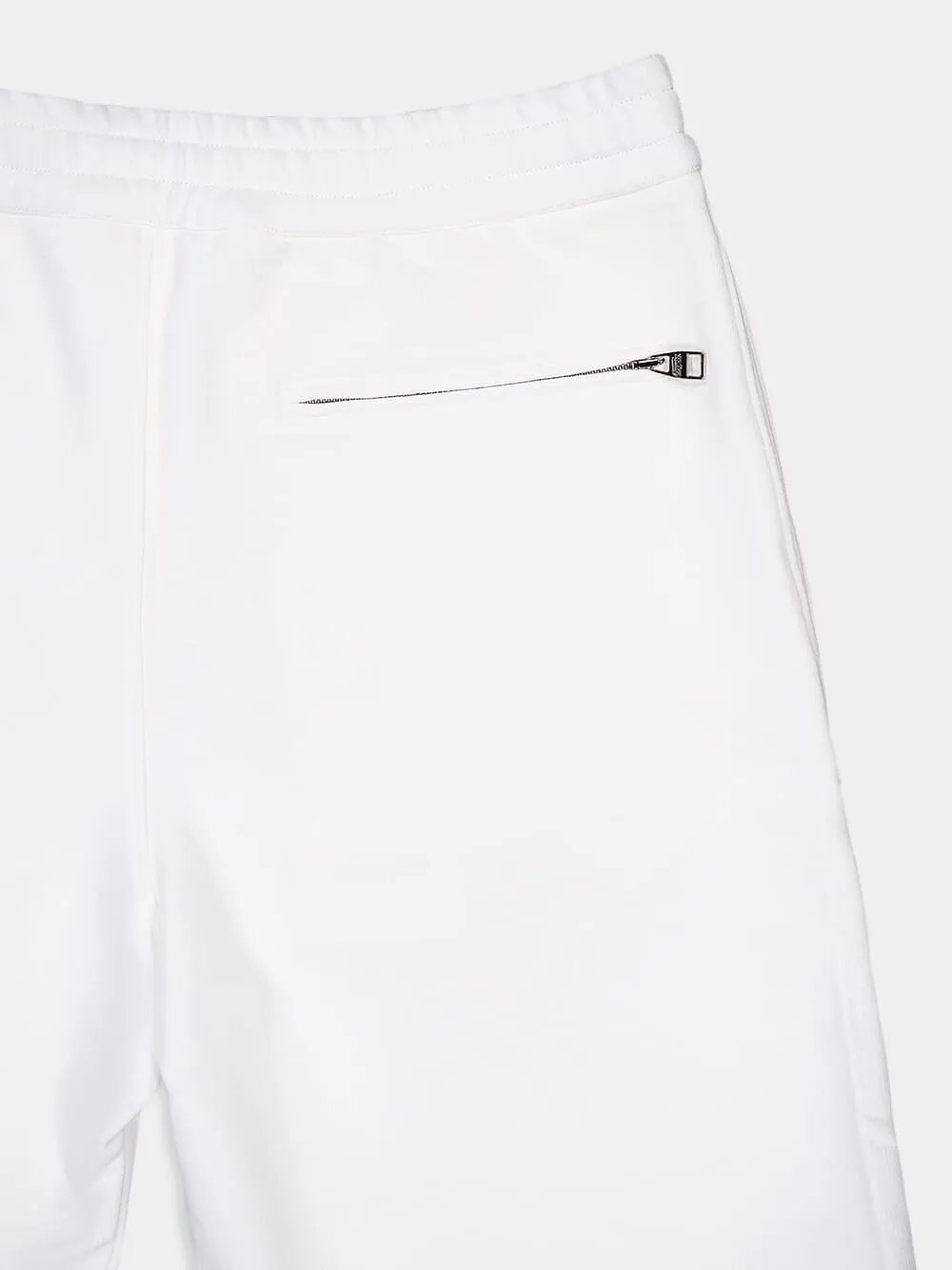 Graffiti Logo Print White Shorts