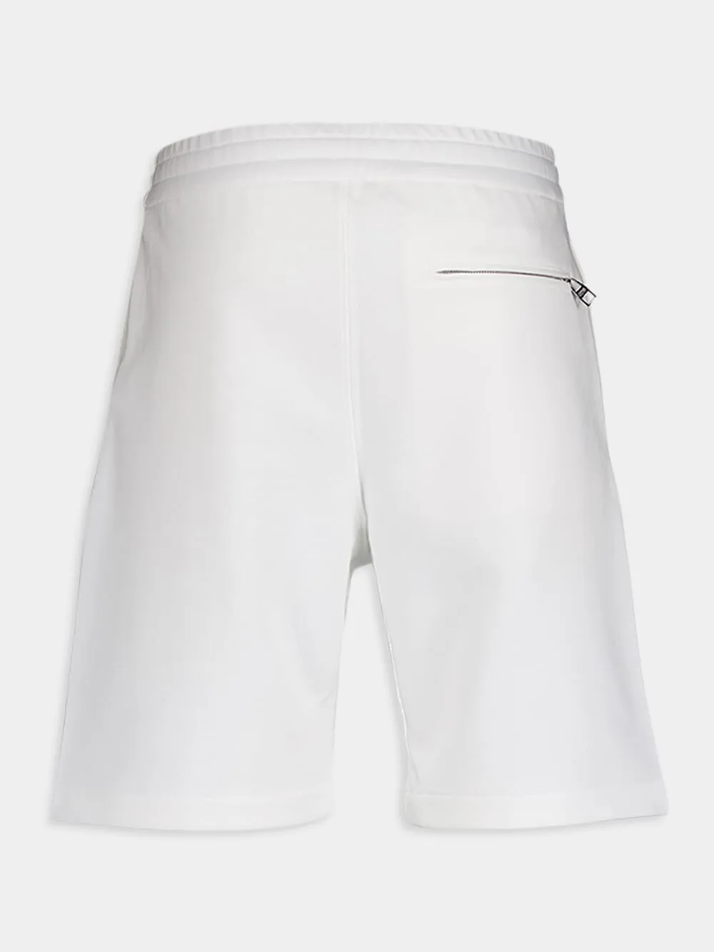 Graffiti Logo Print White Shorts